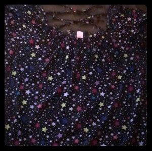 Black starry sheer blouse